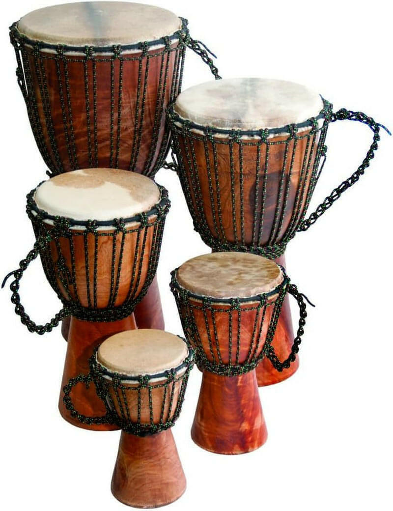 Djembe Beginner Plain, 20" Tall, 8.5-9.5" Head
