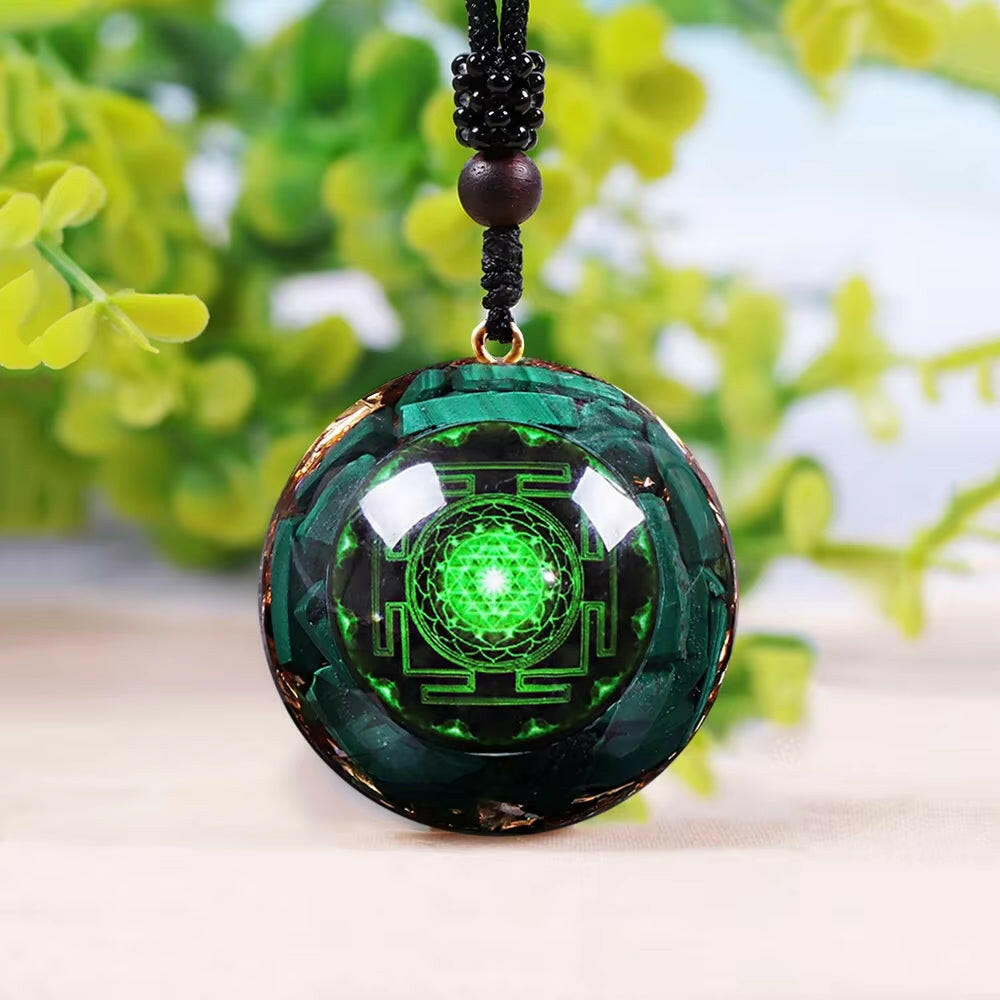 Orgonite Necklace Metatron Cube Resin Pendant Cosmic Energy Center Sign Pendant Necklace Magic Hexagram Choker Jewelry