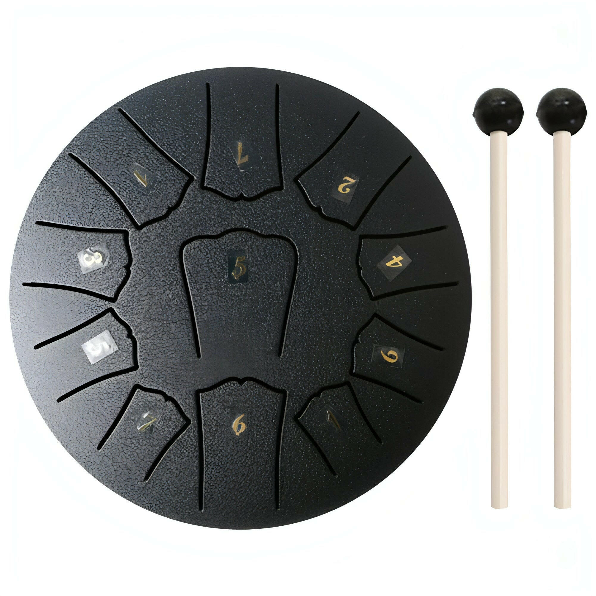 6/3 Inch 11/6 Notes Mini Handpan Drum Finger Picks Percussion Instruments Sound Healing Steel Tongue Drum for Meditation Yoga