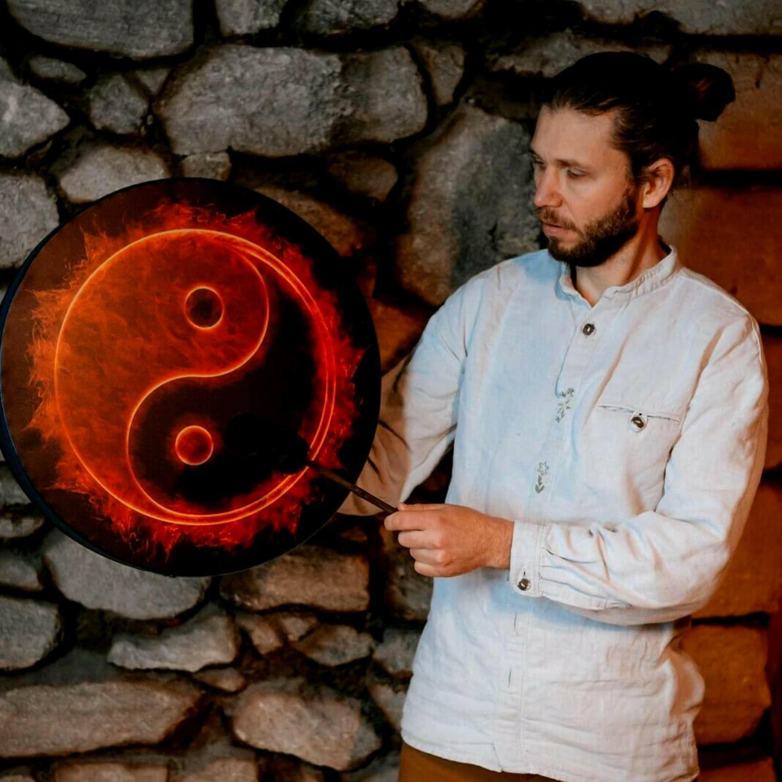 Shaman Drum Handmade Shamanic Drum with Drum Stick Handmade Shaman Drum Mother of Life Siberian Drum Spiritual Music For