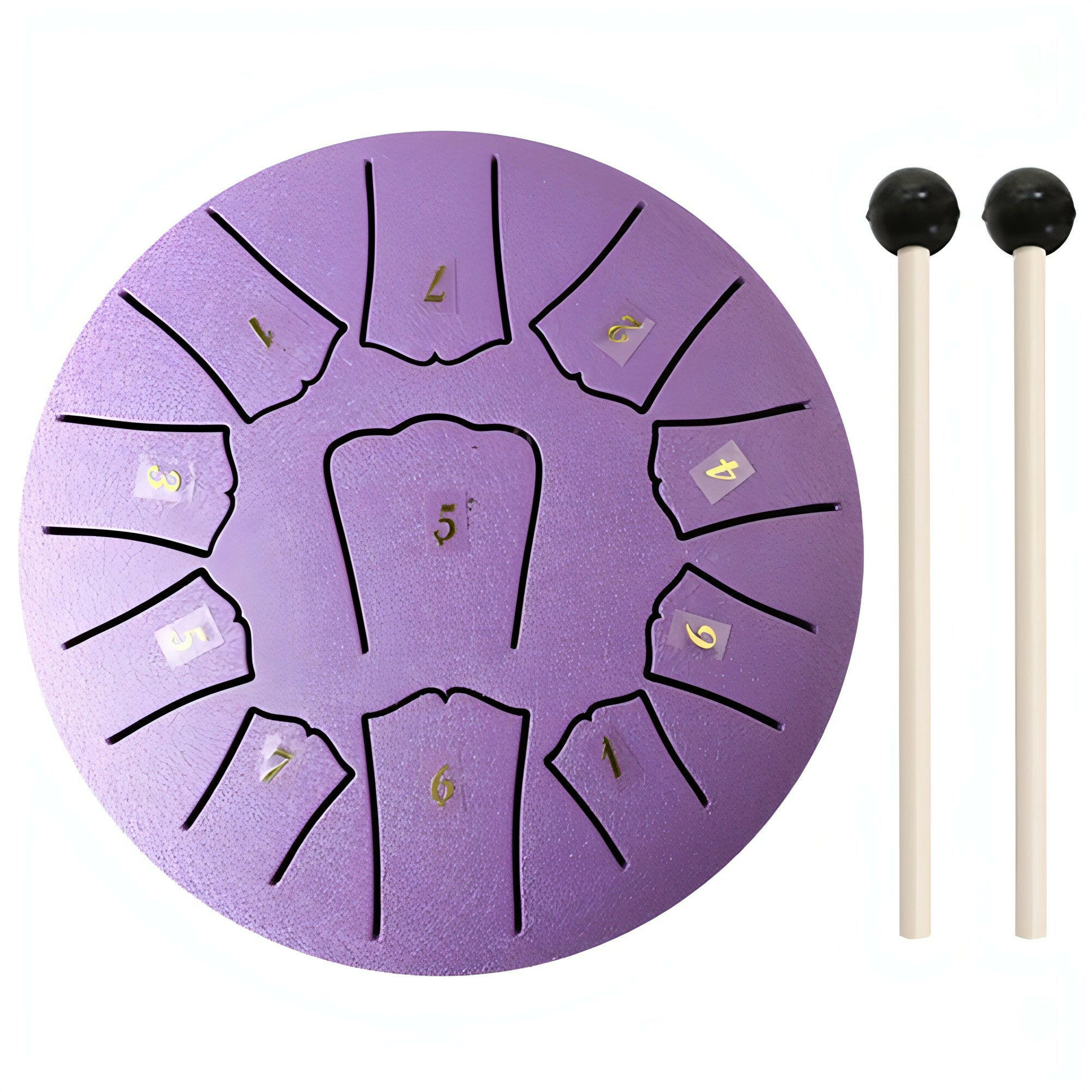 6/3 Inch 11/6 Notes Mini Handpan Drum Finger Picks Percussion Instruments Sound Healing Steel Tongue Drum for Meditation Yoga