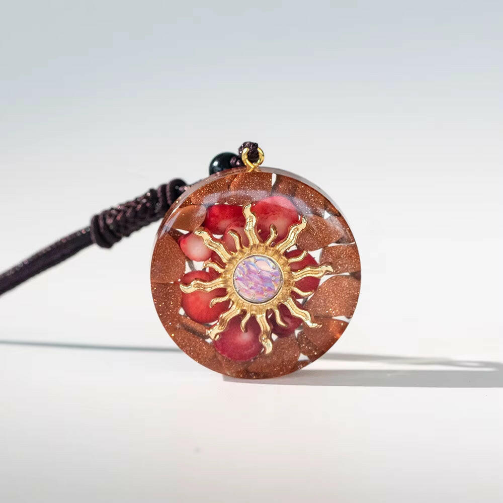 Orgonite Necklace Metatron Cube Resin Pendant Cosmic Energy Center Sign Pendant Necklace Magic Hexagram Choker Jewelry