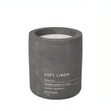Fraga Soft Linen Scented Jar Candle with Concrete Holder