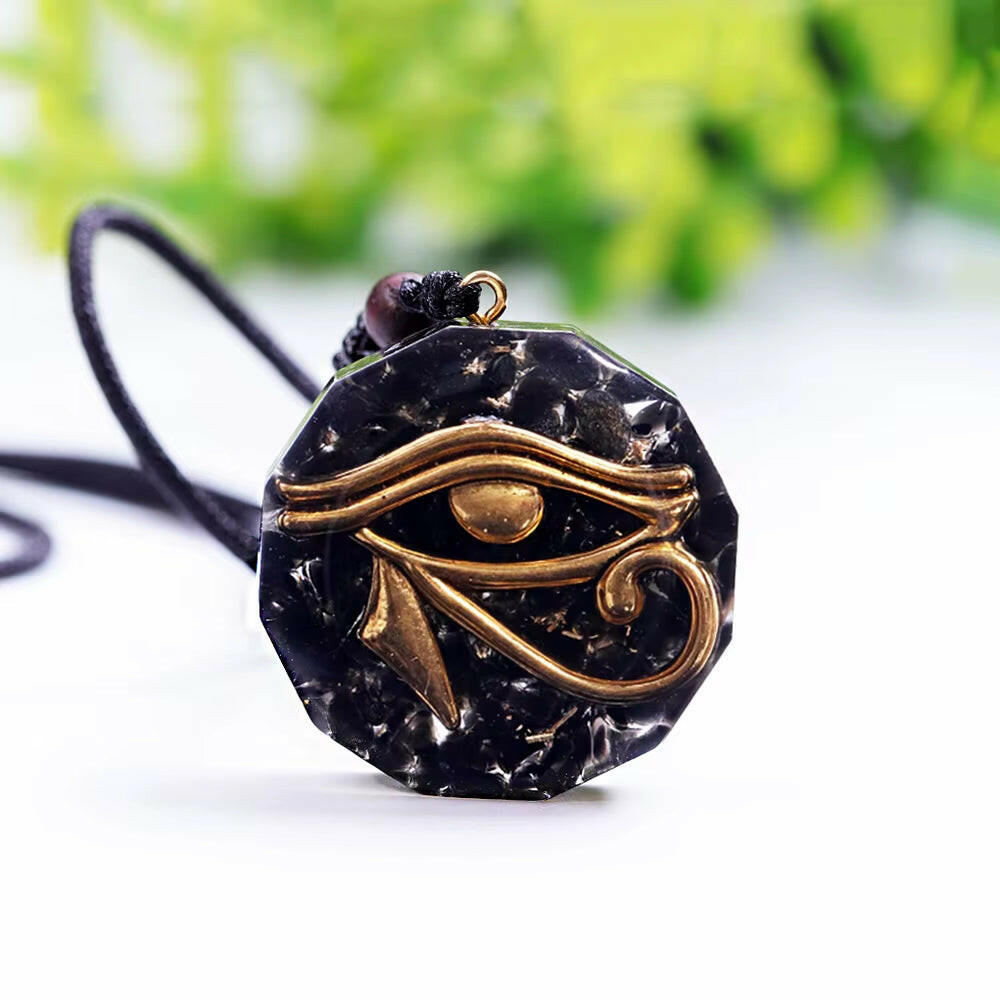 Orgonite Necklace Metatron Cube Resin Pendant Cosmic Energy Center Sign Pendant Necklace Magic Hexagram Choker Jewelry