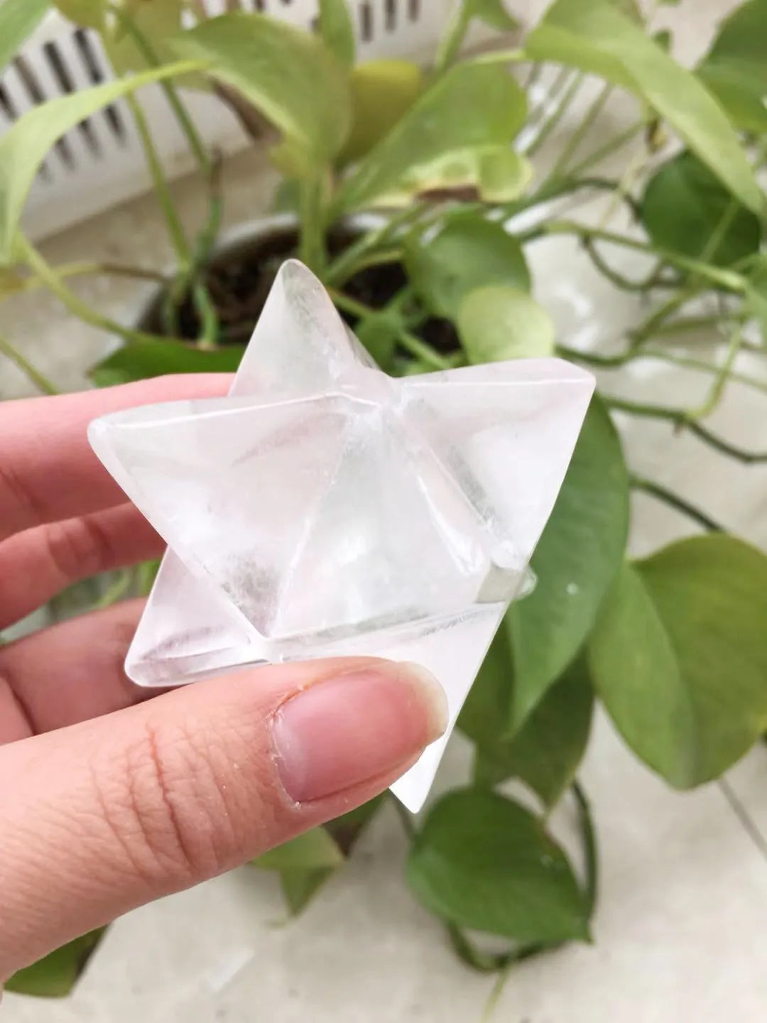 50MM Quartz Crystal Merkaba Orgone Reiki Gemstone Spiritual Healing Sacred