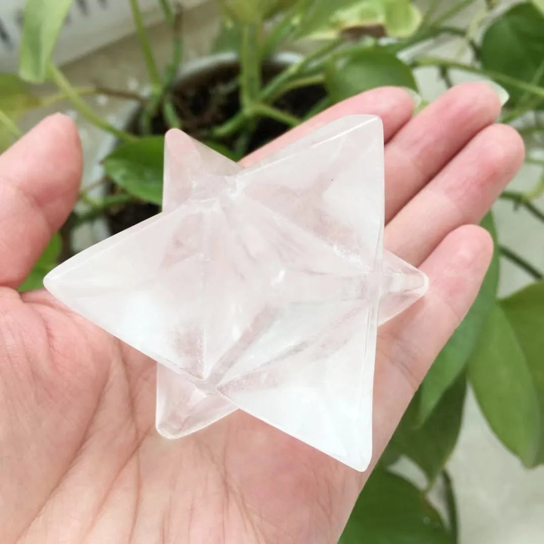 50MM Quartz Crystal Merkaba Orgone Reiki Gemstone Spiritual Healing Sacred