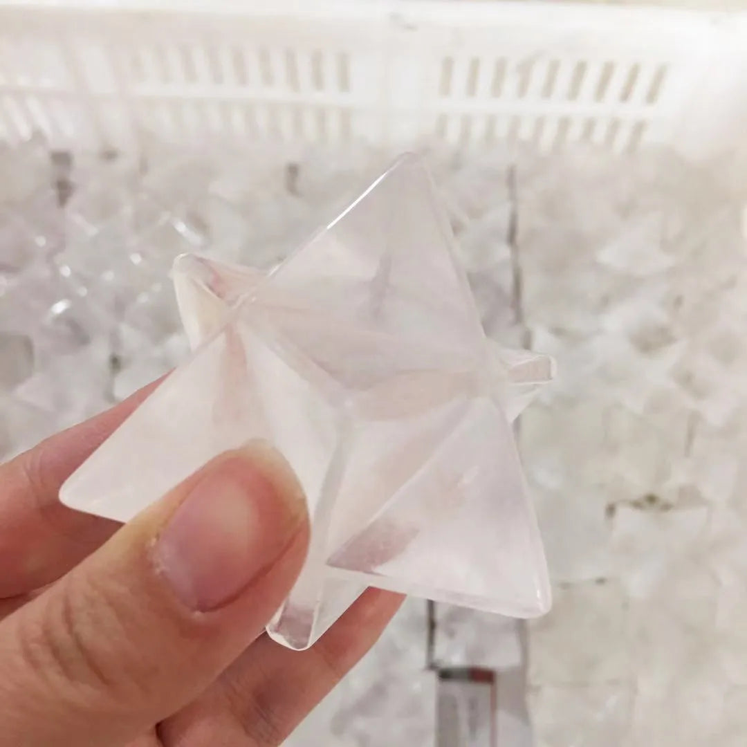 50MM Quartz Crystal Merkaba Orgone Reiki Gemstone Spiritual Healing Sacred
