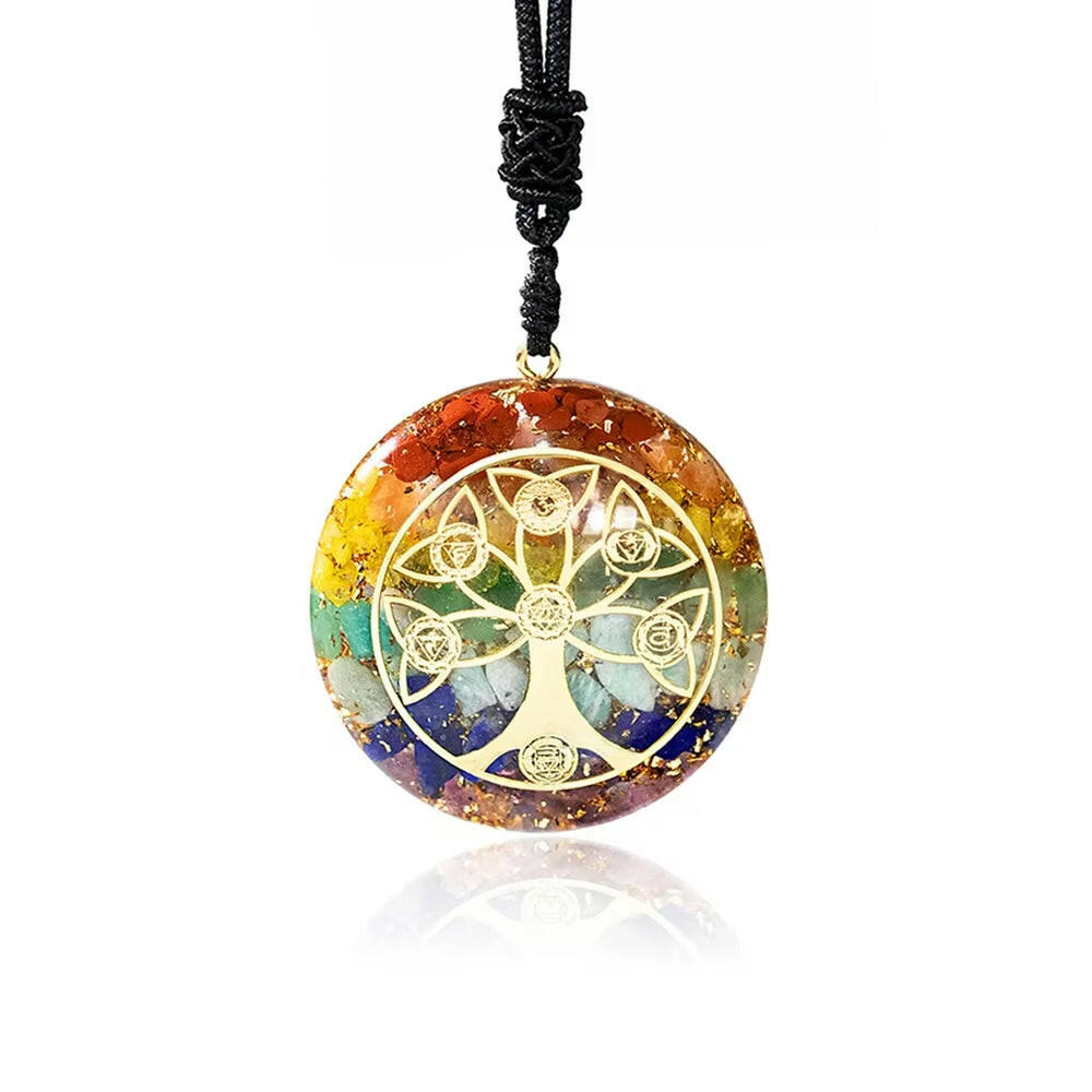 Orgonite Necklace Metatron Cube Resin Pendant Cosmic Energy Center Sign Pendant Necklace Magic Hexagram Choker Jewelry