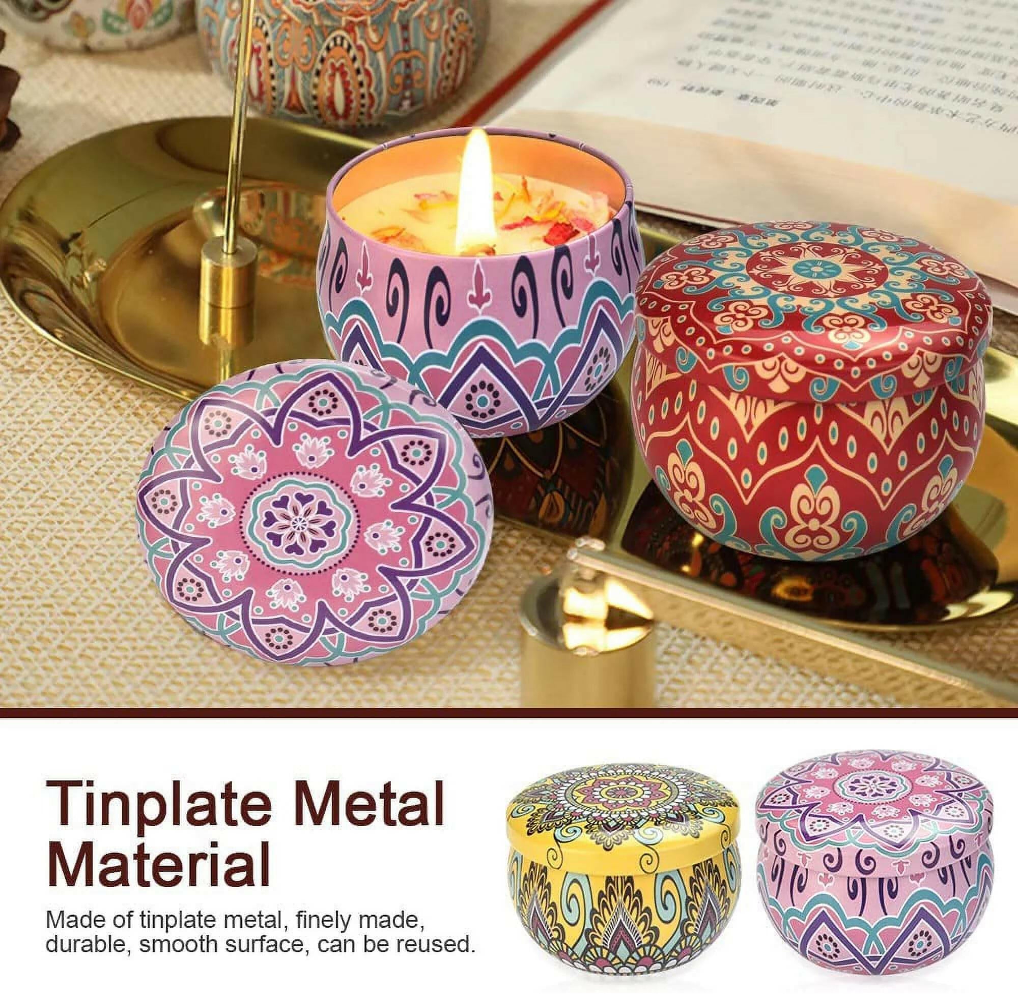 12 Pcs Candle Tins, 2.5 Oz Empty Candle Jars Candle Making Tin Jars Metal Candle Tins Mini Candle Making Containers Candle Jars Metal Tins with Lids for DIY Candle Making, Arts, Crafts,Storage