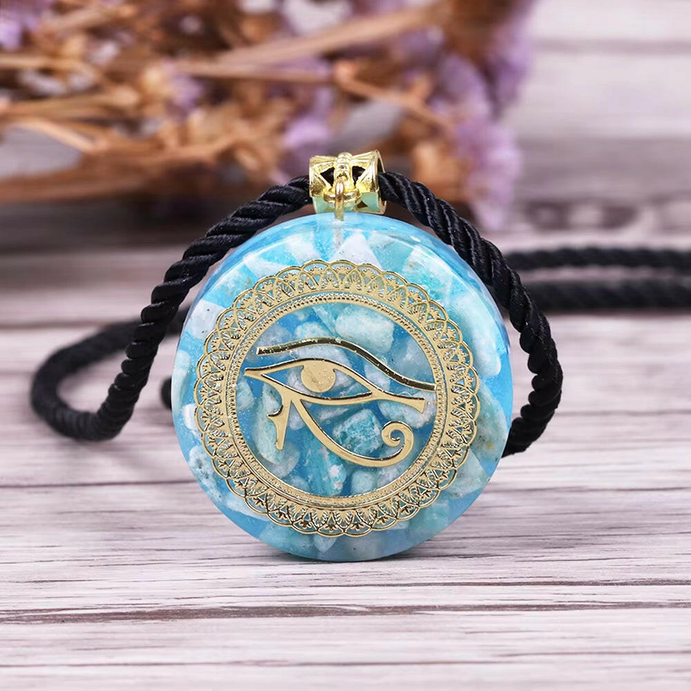 Orgonite Necklace Metatron Cube Resin Pendant Cosmic Energy Center Sign Pendant Necklace Magic Hexagram Choker Jewelry