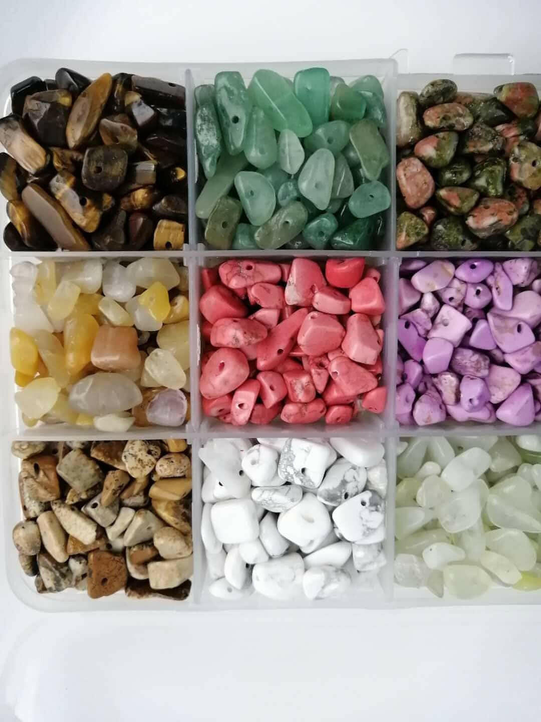 Gemstone Beads Natural Irregular Shaped Stone Chips Crystal Energy Healing Power for Jewelry Making(15-1)
