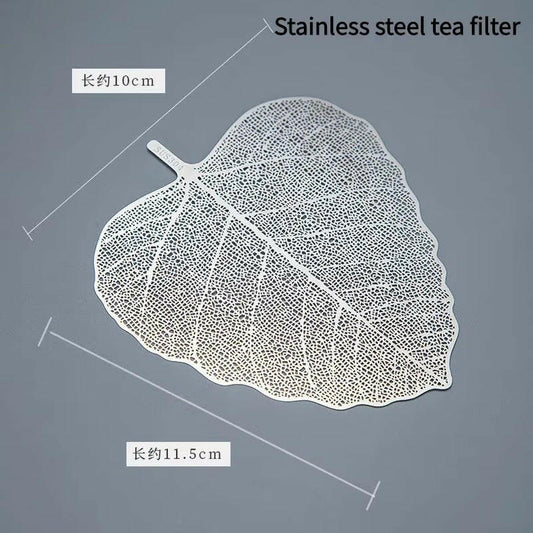 Tea Leakage Pure Copper Bodhi Leaf Tea Filter Screen Tea Filter Funnel Creative Kung Fu Tea Set Parts Tea Strainer