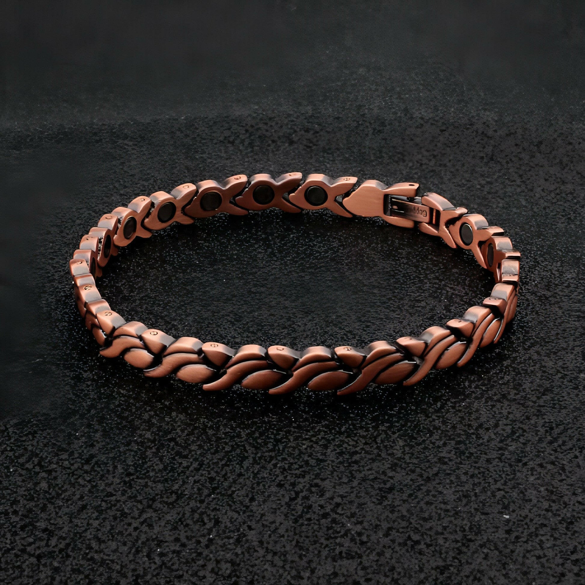 B380 Red Pure Copper Magnetic Bracelet for Women Pain Relief for Arthritis and Carpal Tunnel Migraines Tennis Elbow