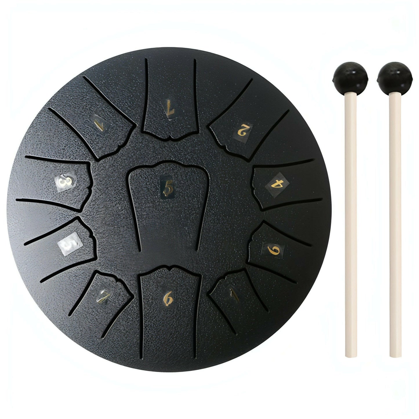 6/3 Inch 11/6 Notes Mini Handpan Drum Finger Picks Percussion Instruments Sound Healing Steel Tongue Drum for Meditation Yoga