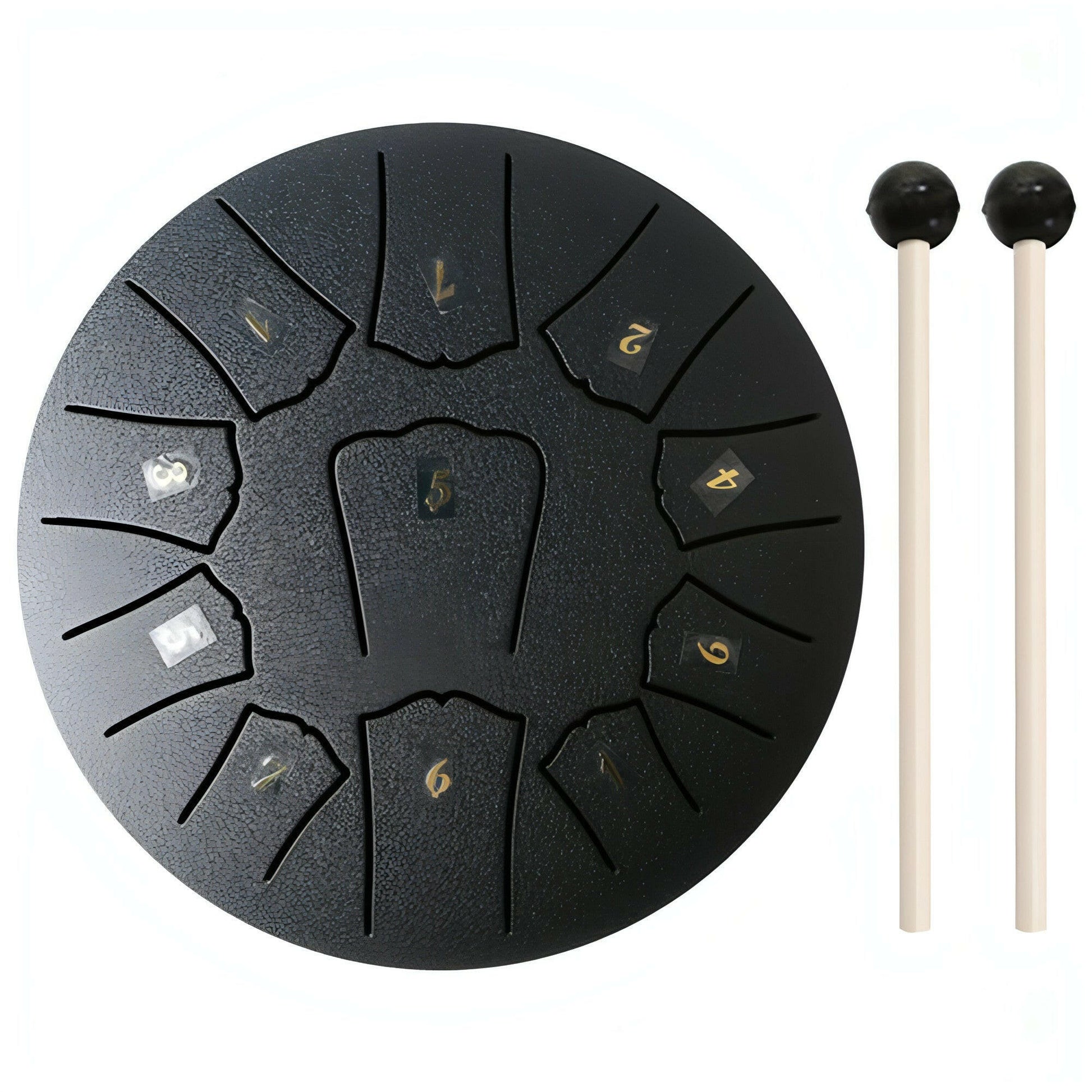 6/3 Inch 11/6 Notes Mini Handpan Drum Finger Picks Percussion Instruments Sound Healing Steel Tongue Drum for Meditation Yoga