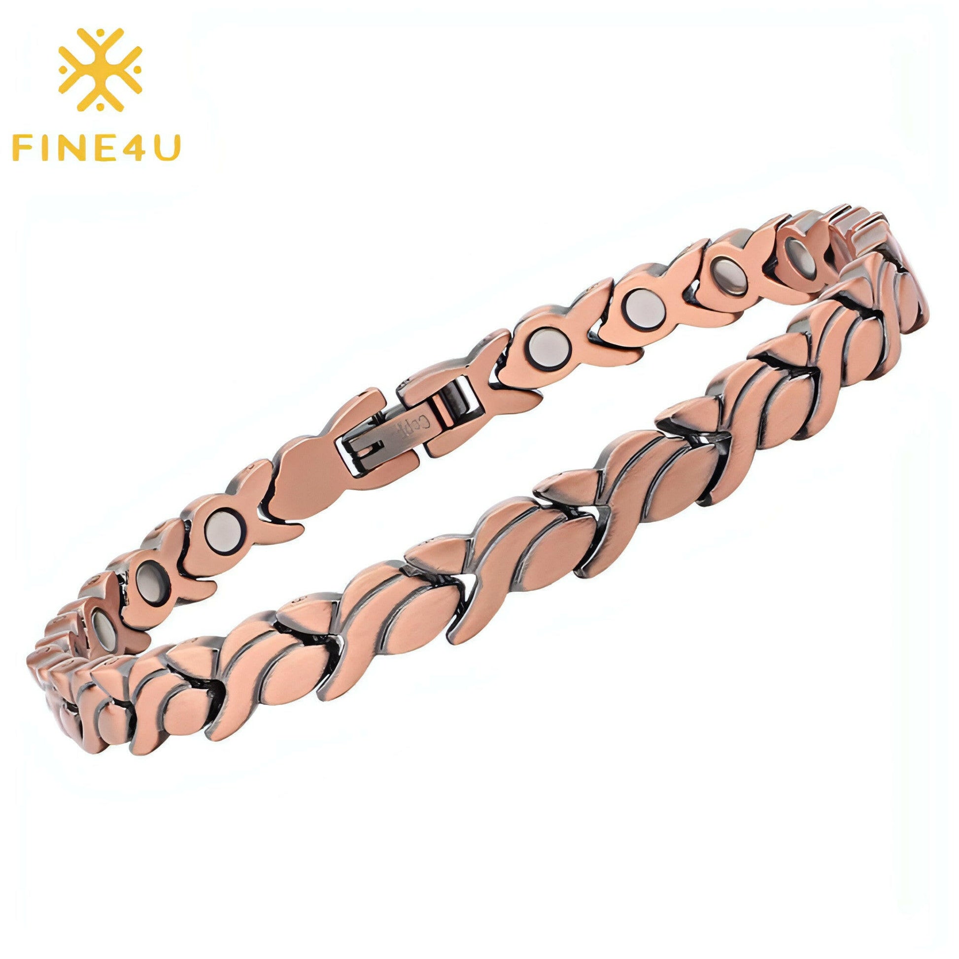 B380 Red Pure Copper Magnetic Bracelet for Women Pain Relief for Arthritis and Carpal Tunnel Migraines Tennis Elbow