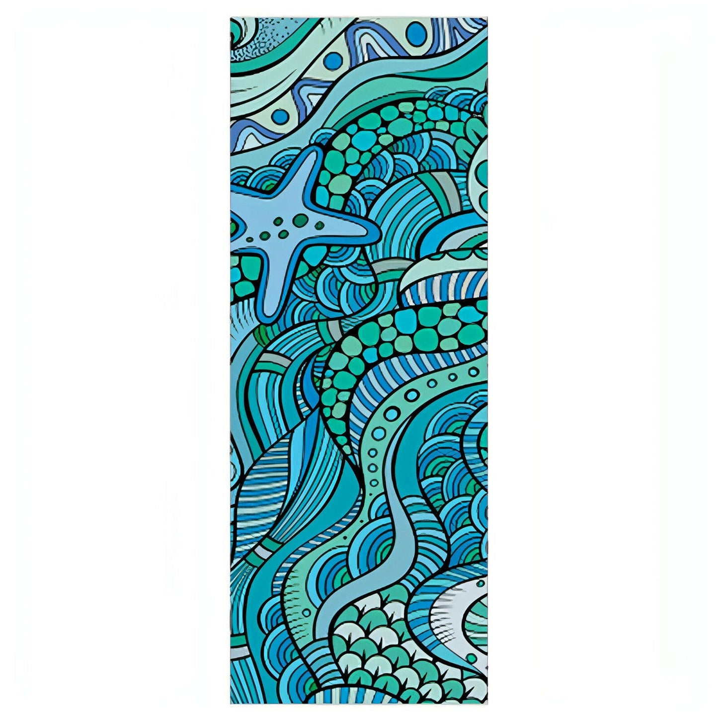 183*61Cm Yoga Mat Blanket Print Quick Dry Non-Slip Foldable Yoga Towel Fitness Blanket Portable Yoga Mat Towel for Home Gym Yoga