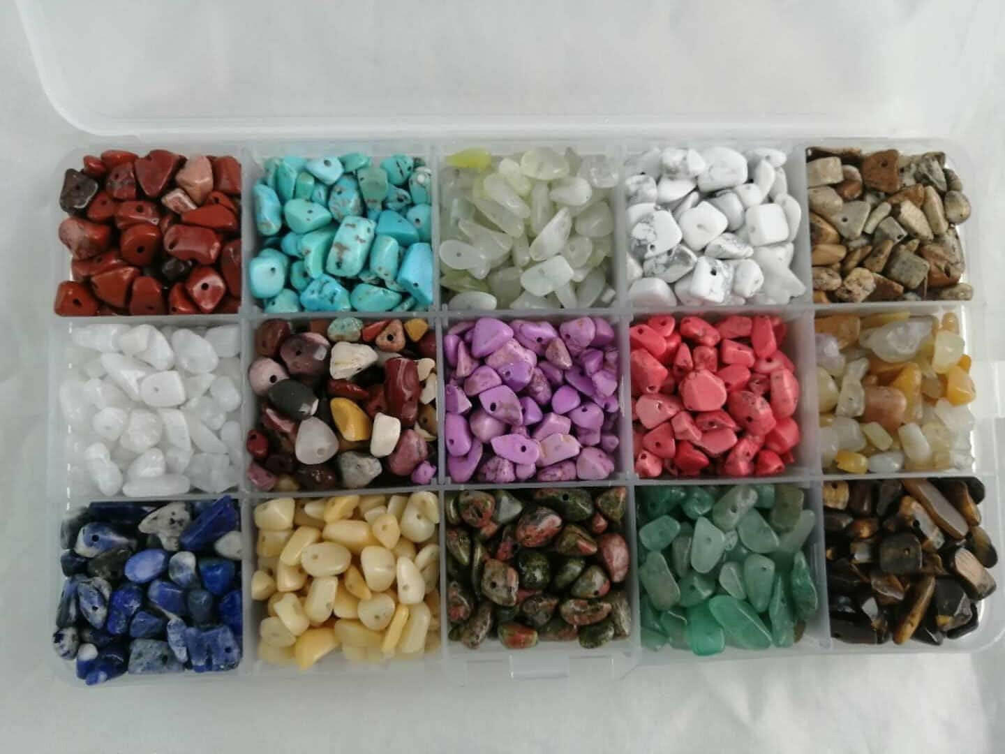 Gemstone Beads Natural Irregular Shaped Stone Chips Crystal Energy Healing Power for Jewelry Making(15-1)