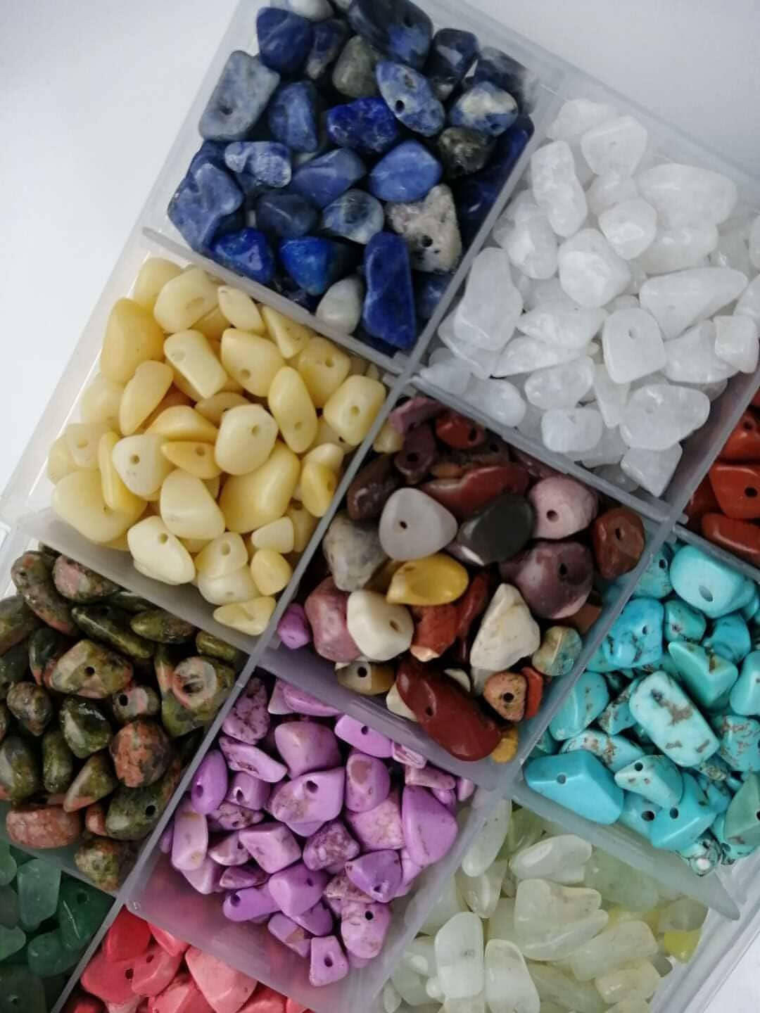 Gemstone Beads Natural Irregular Shaped Stone Chips Crystal Energy Healing Power for Jewelry Making(15-1)