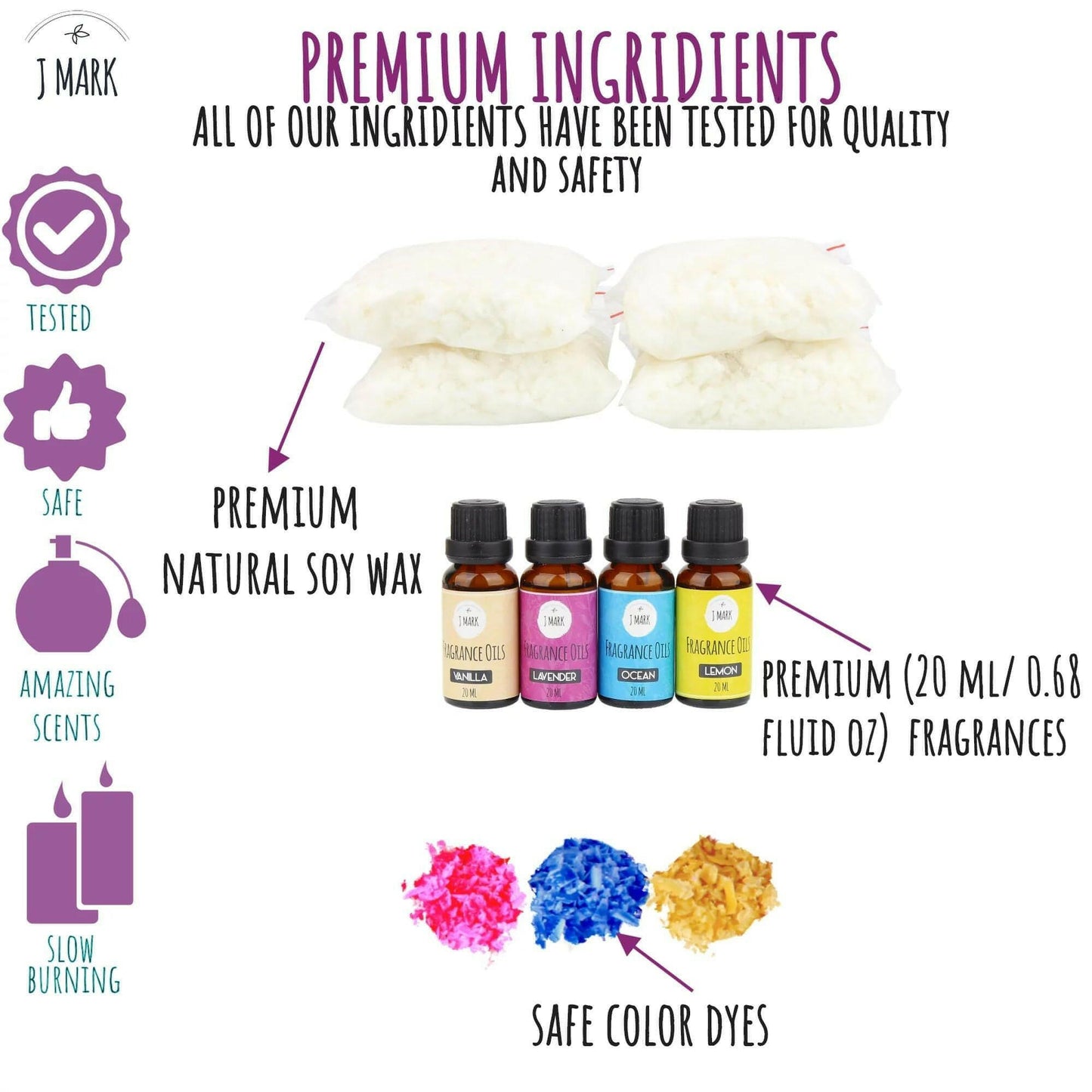 DIY Candle Making Kit for Adults ‚ 66 Pcs All Inclusive with 4 Decorative Candle Tins, 10 Tealight Candle Tins, Soy Wax, Dye, Fragrance Oils, Cotton Wicks, Melting Pot, Wick Holder ‚Äìart & Crafts