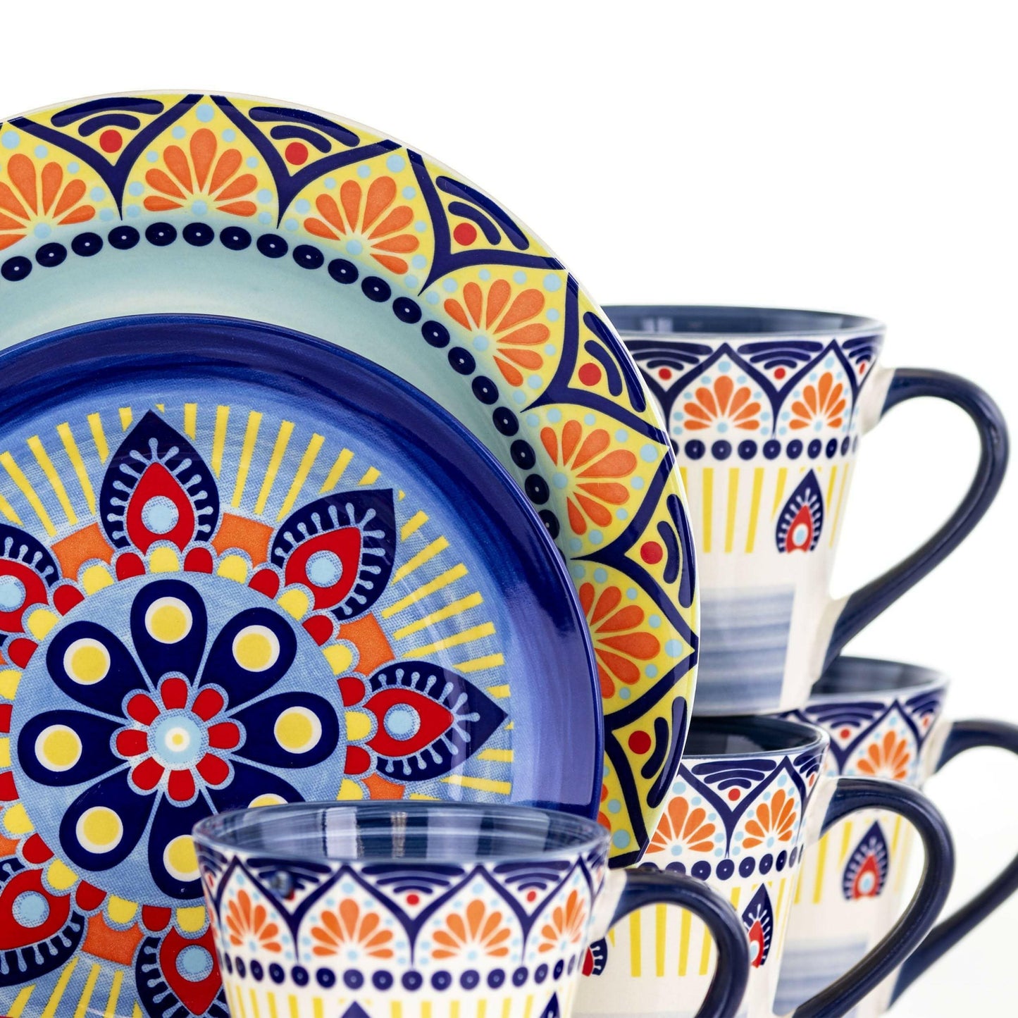 Zen Blue Mozaik 16 Piece Dinnerware Set
