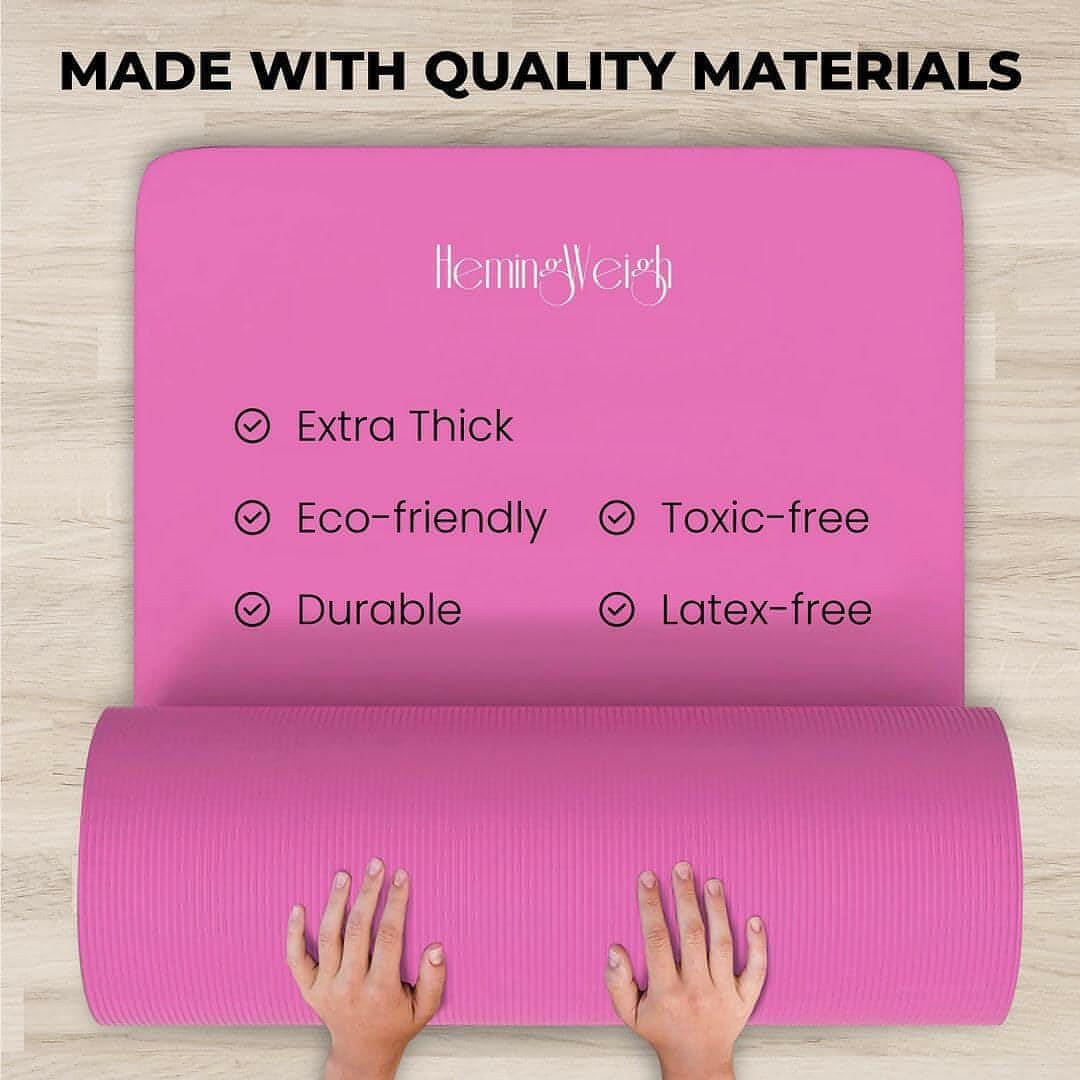 Yoga Mat Set - Complete Yoga Starter Kit with Thick Mat, Blocks, Strap, and Cooling Towels