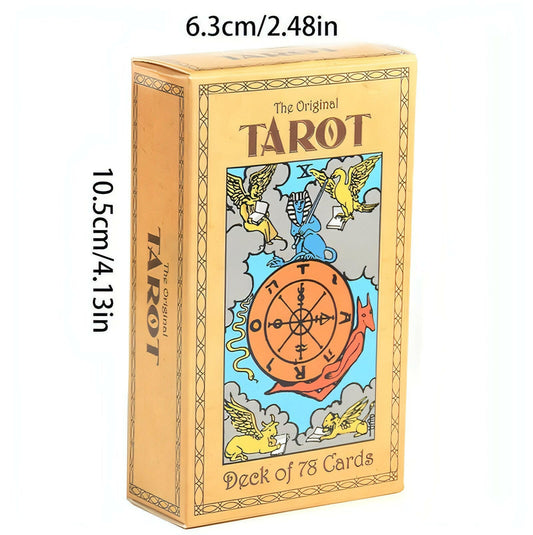 Original Tarot Knight Waite deck box with colorful design, featuring 78 traditional Tarot cards for divination and gameplay.