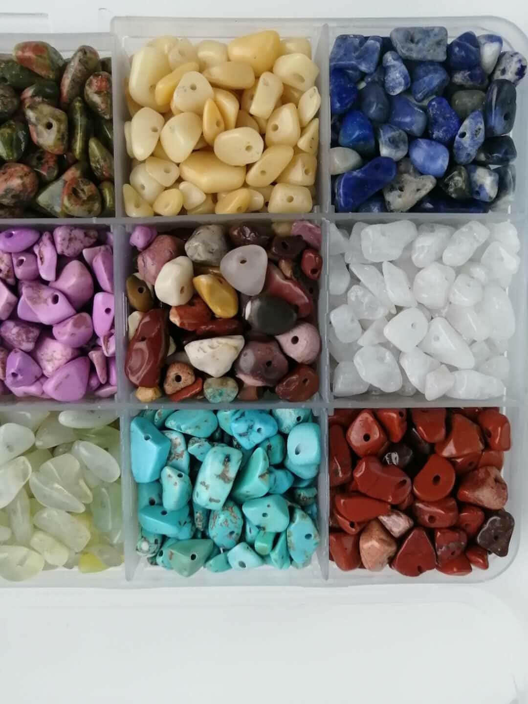 Gemstone Beads Natural Irregular Shaped Stone Chips Crystal Energy Healing Power for Jewelry Making(15-1)