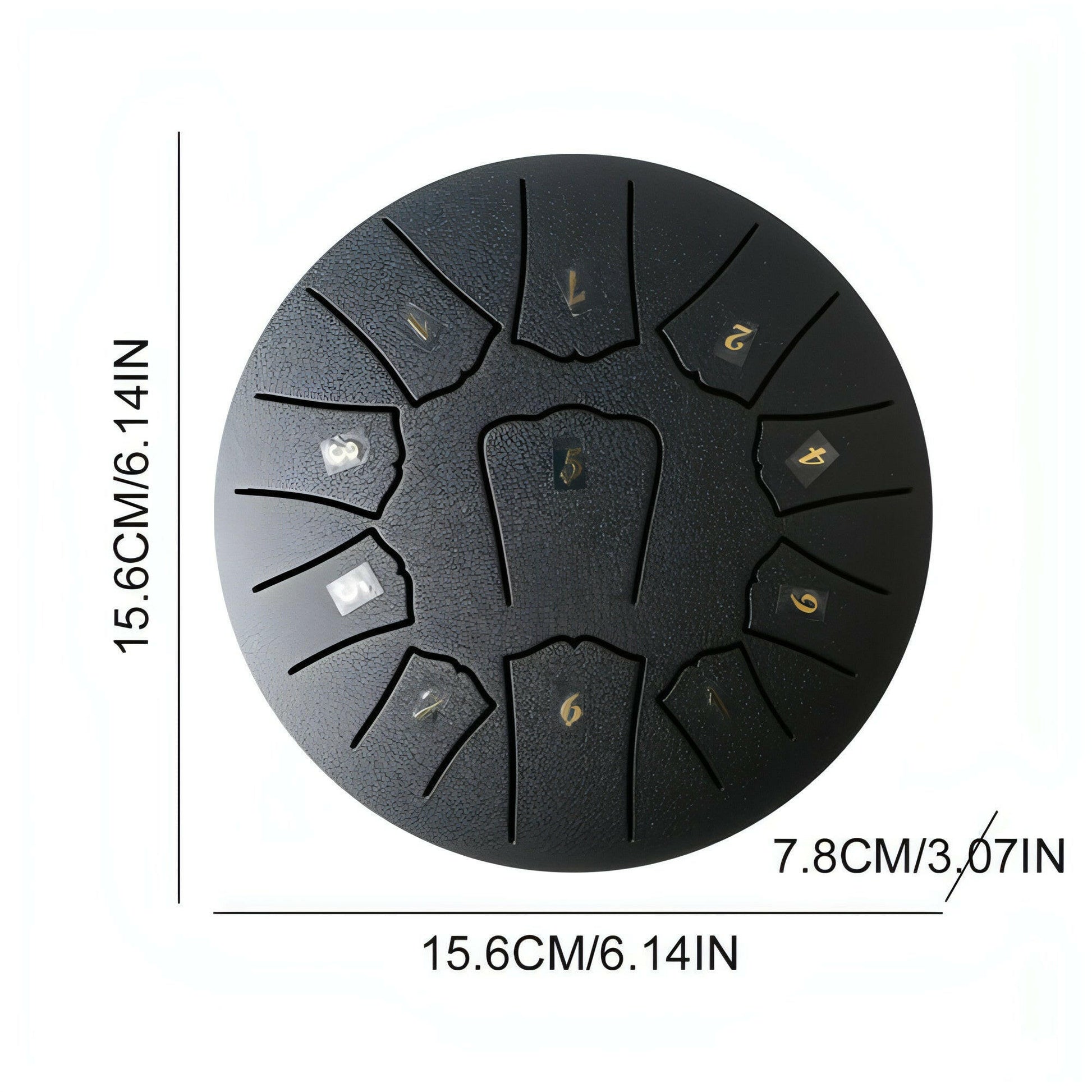 6/3 Inch 11/6 Notes Mini Handpan Drum Finger Picks Percussion Instruments Sound Healing Steel Tongue Drum for Meditation Yoga