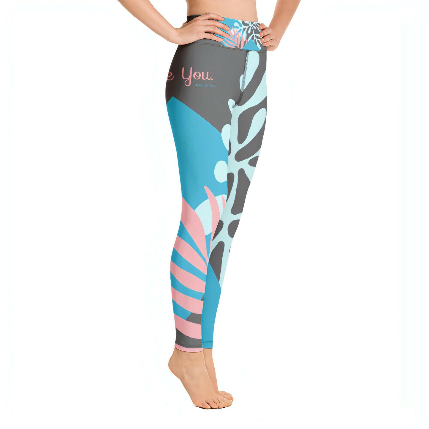 "Be You" Leggings - FLOWER BLUE Special Edition