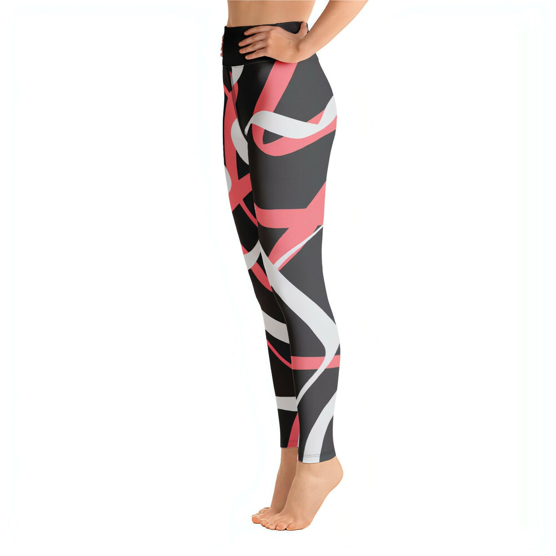 "Be You"- Leggings - ABSTRACT BLACK