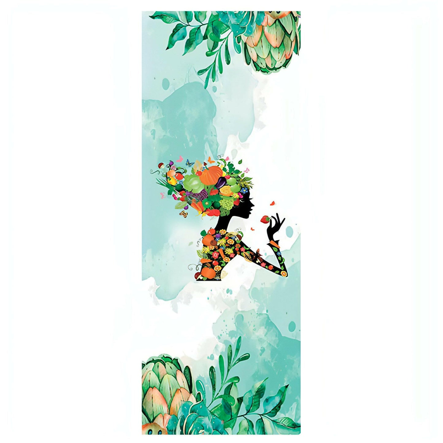 183*61Cm Yoga Mat Blanket Print Quick Dry Non-Slip Foldable Yoga Towel Fitness Blanket Portable Yoga Mat Towel for Home Gym Yoga