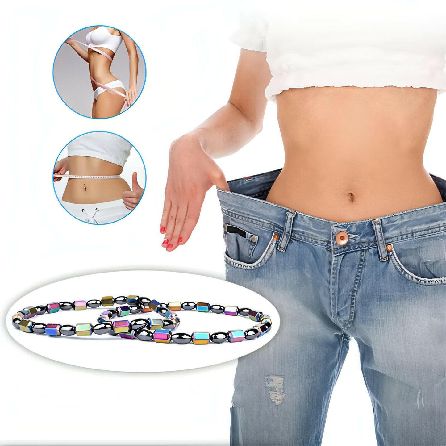 Magnetic Weight Loss Effective Anklet Bracelet Colorful Gallstone Slimming Stimulating Acupoints Therapy Arthritis Pain Relief