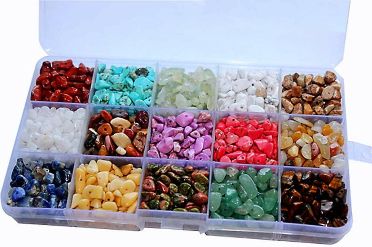 Gemstone Beads Natural Irregular Shaped Stone Chips Crystal Energy Healing Power for Jewelry Making(15-1)
