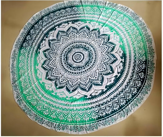 2016 New European Rayon Printing Circular Beach Mat Yoga Blankets Yoga Mat Sand Cloth Shawl Towel Bikini Summer Dress 143Cm