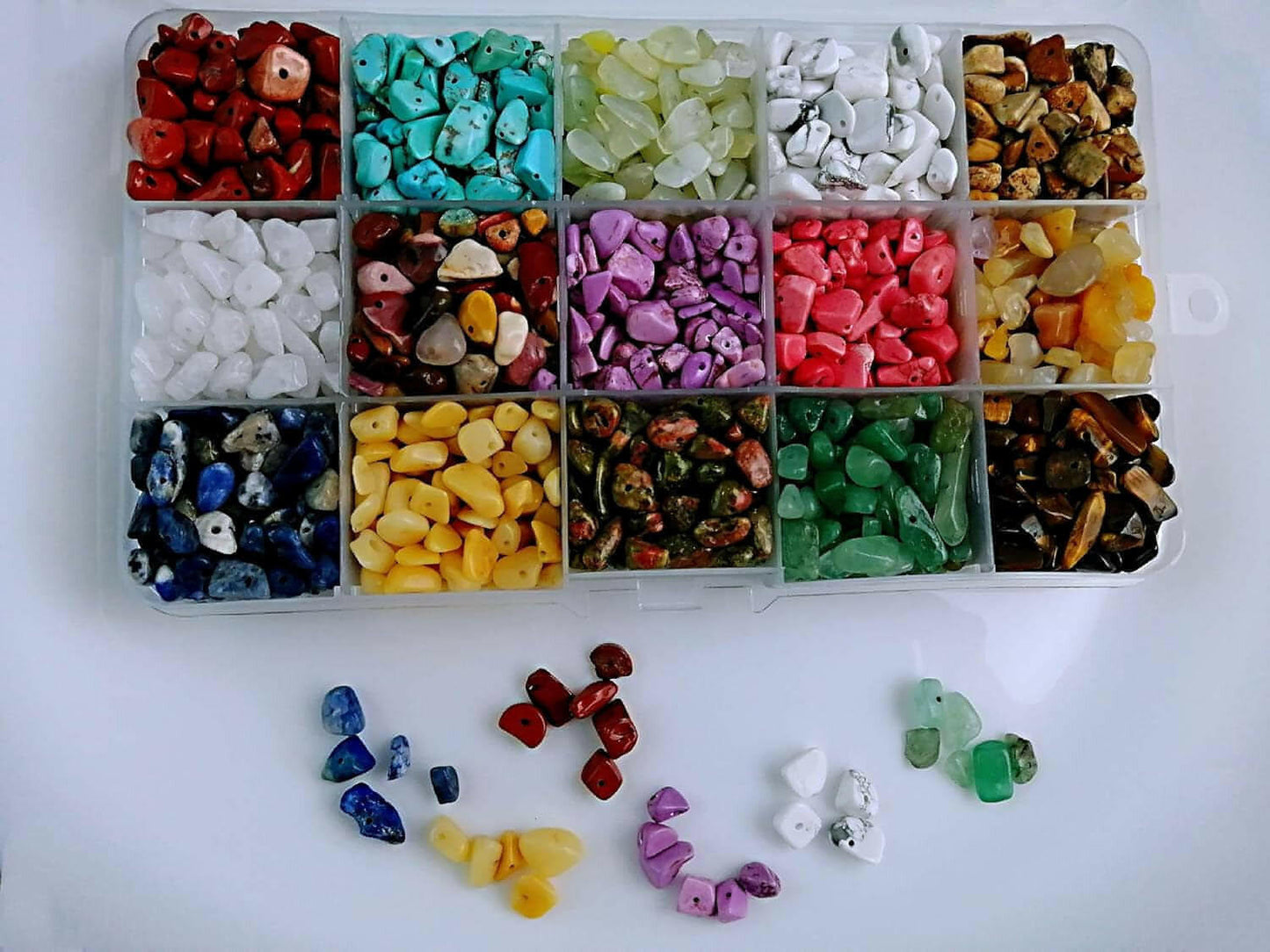 Gemstone Beads Natural Irregular Shaped Stone Chips Crystal Energy Healing Power for Jewelry Making(15-1)