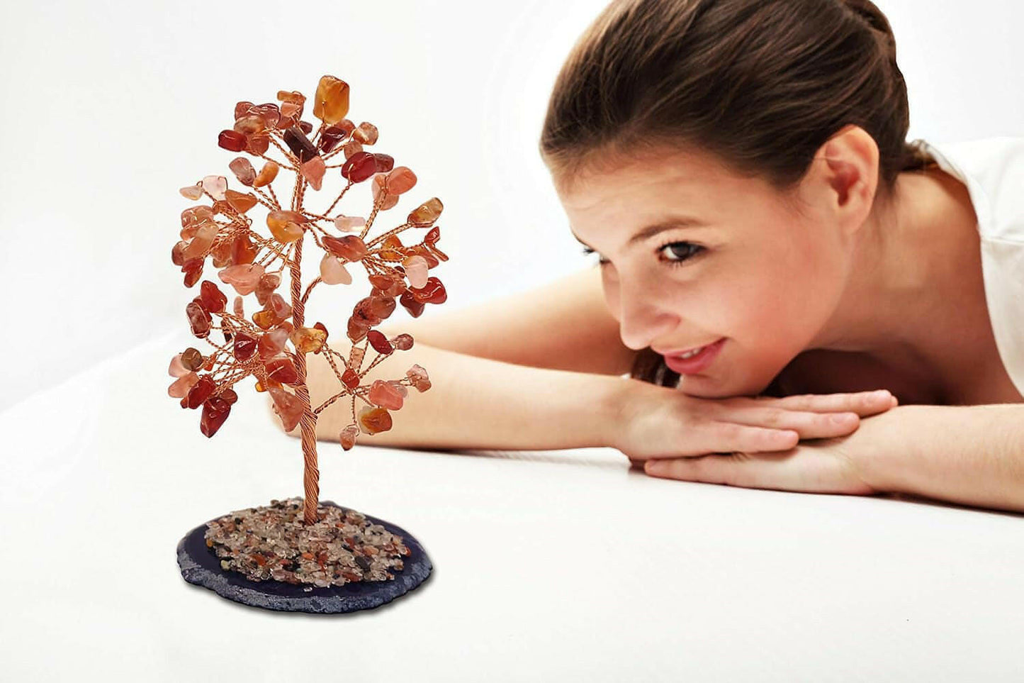 Crystal Gem Money Tree for Chakra Healing Feng Shui Meditation Good Luck Wealth & Prosperity