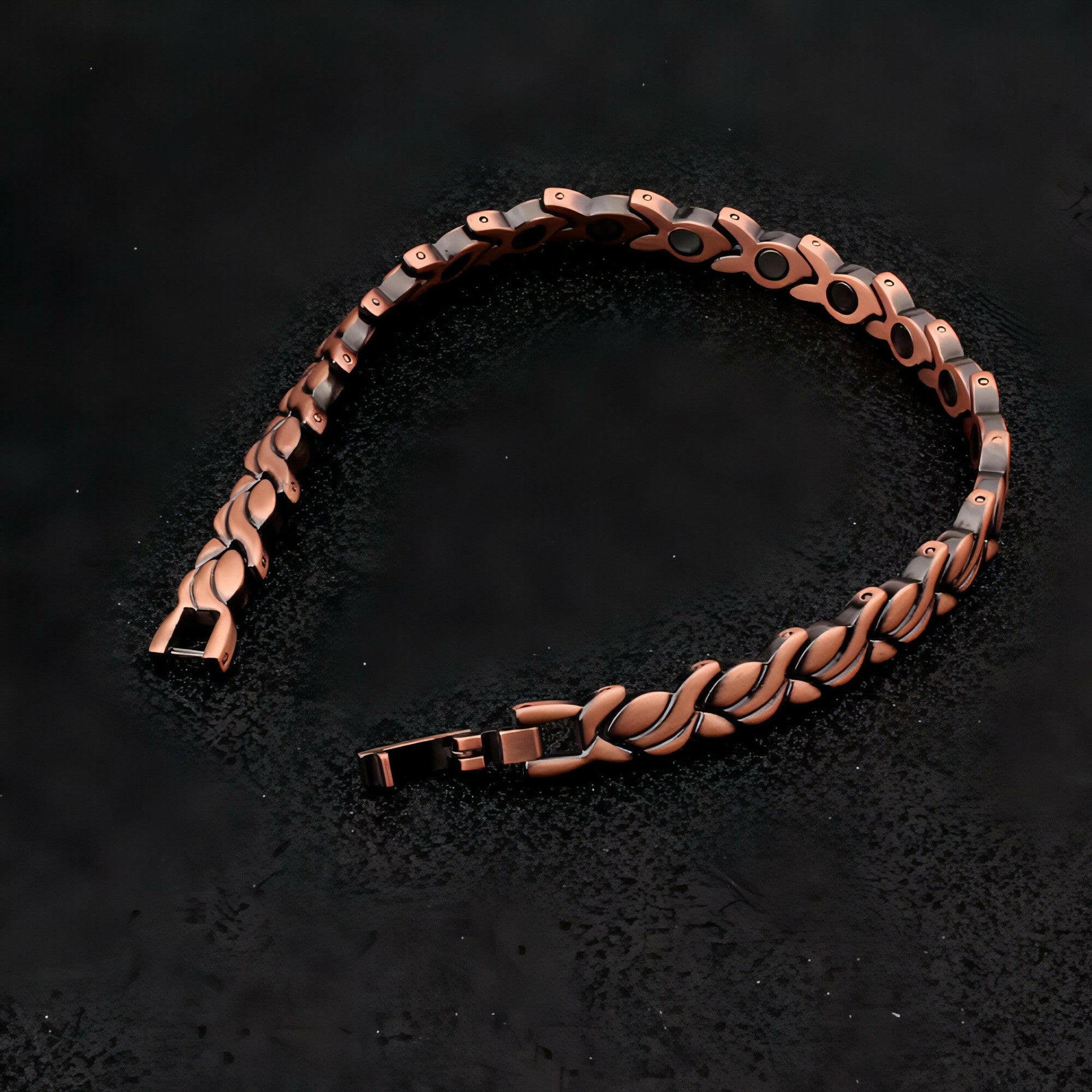 B380 Red Pure Copper Magnetic Bracelet for Women Pain Relief for Arthritis and Carpal Tunnel Migraines Tennis Elbow