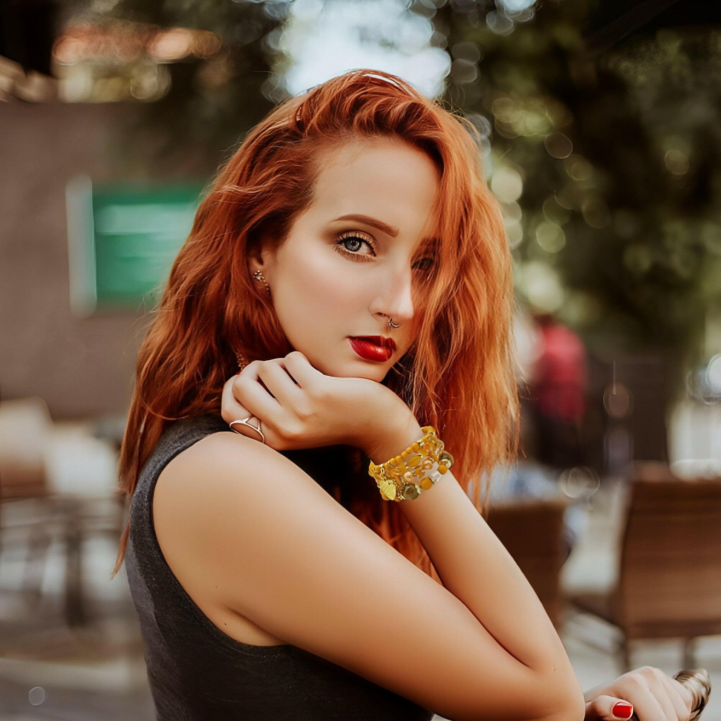 Bohemian Bracelet Sets for Women - 6 Sets Stackable Stretch Bracelets Multi-Color Boho Jewelry for Women Hippie Bracelets Dainty Jewelry