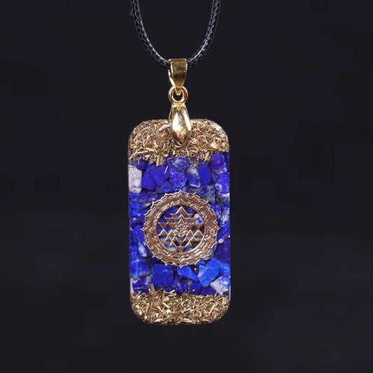Orgonite Necklace Metatron Cube Resin Pendant Cosmic Energy Center Sign Pendant Necklace Magic Hexagram Choker Jewelry