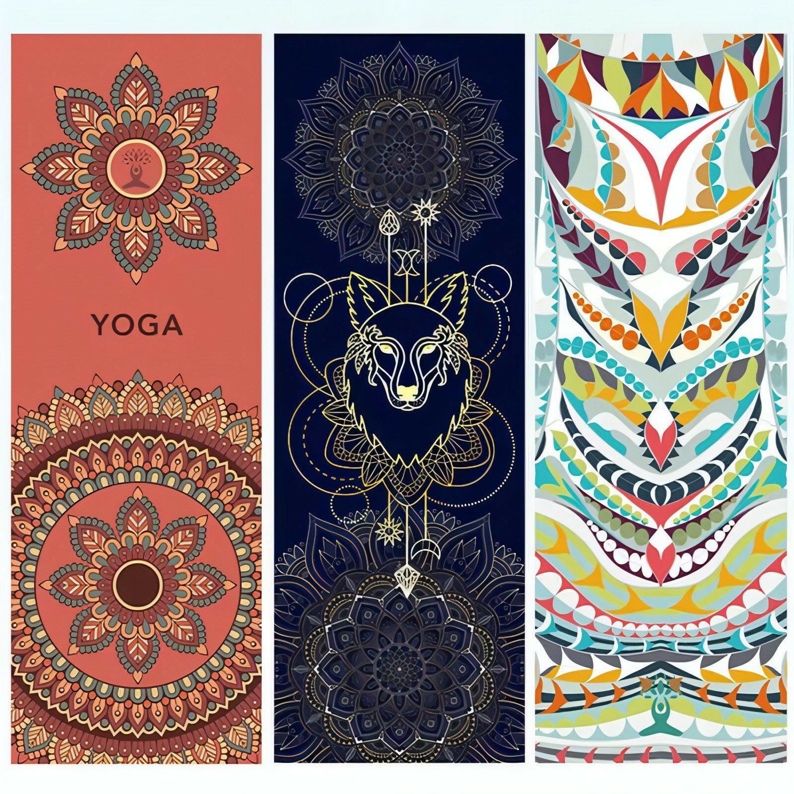 Hot Yoga Mat Towel 185*63Cm Printed Yoga Towel Non Slip Fitness Workout Mat Cover for Pilates Gym Yoga Blankets