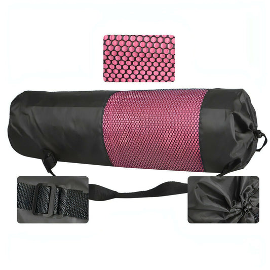 Waterproof yoga backpack case bag with mesh center and adjustable strap for gym and pilates.