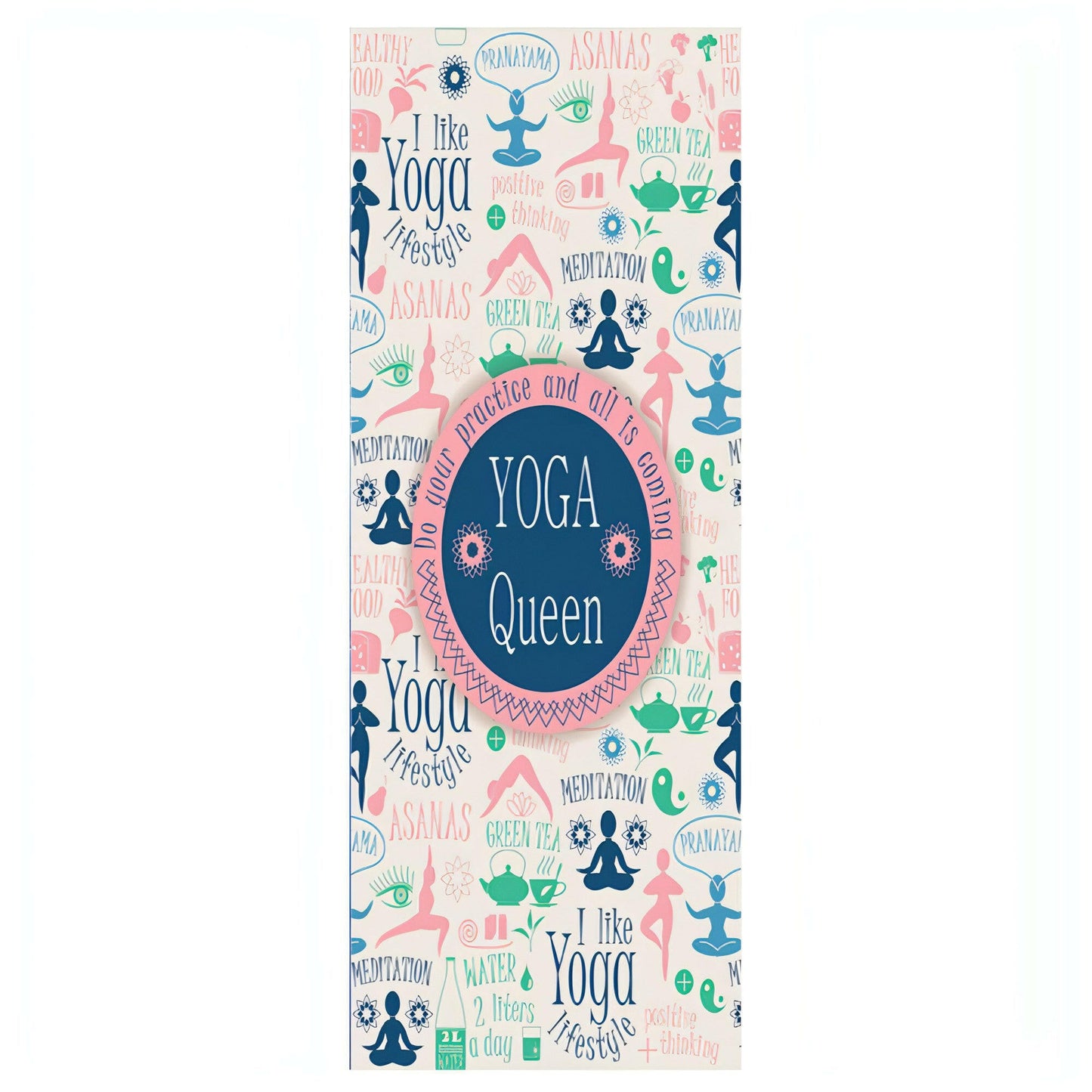 183*61Cm Yoga Mat Blanket Print Quick Dry Non-Slip Foldable Yoga Towel Fitness Blanket Portable Yoga Mat Towel for Home Gym Yoga